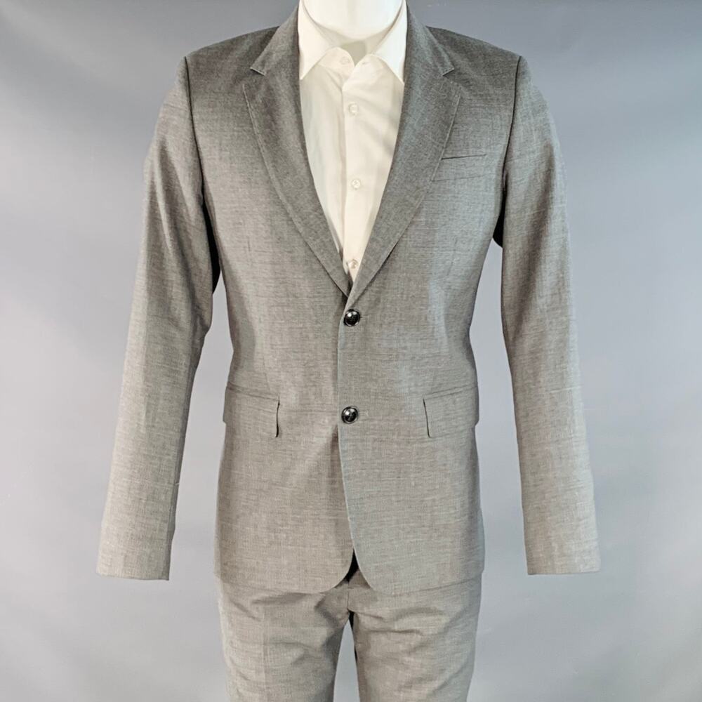 AMI by ALEXANDRE MATTIUSSI Size 38 Grey Wool Notch Lapel Suit